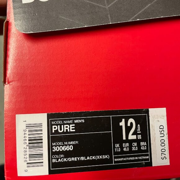 DC Shoes PURE, Black/Grey/ Black XKSK.  Size 12,  NWT - Picture 11 of 12